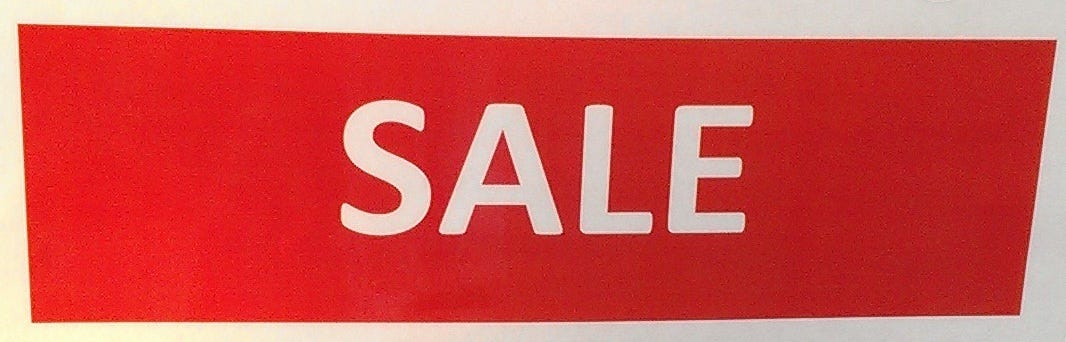 Sale sign, by Terry Freedman Sale sign, by Terry Freedman