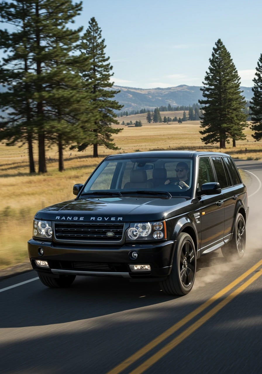 Rude Californian driving Range Rover in Idaho