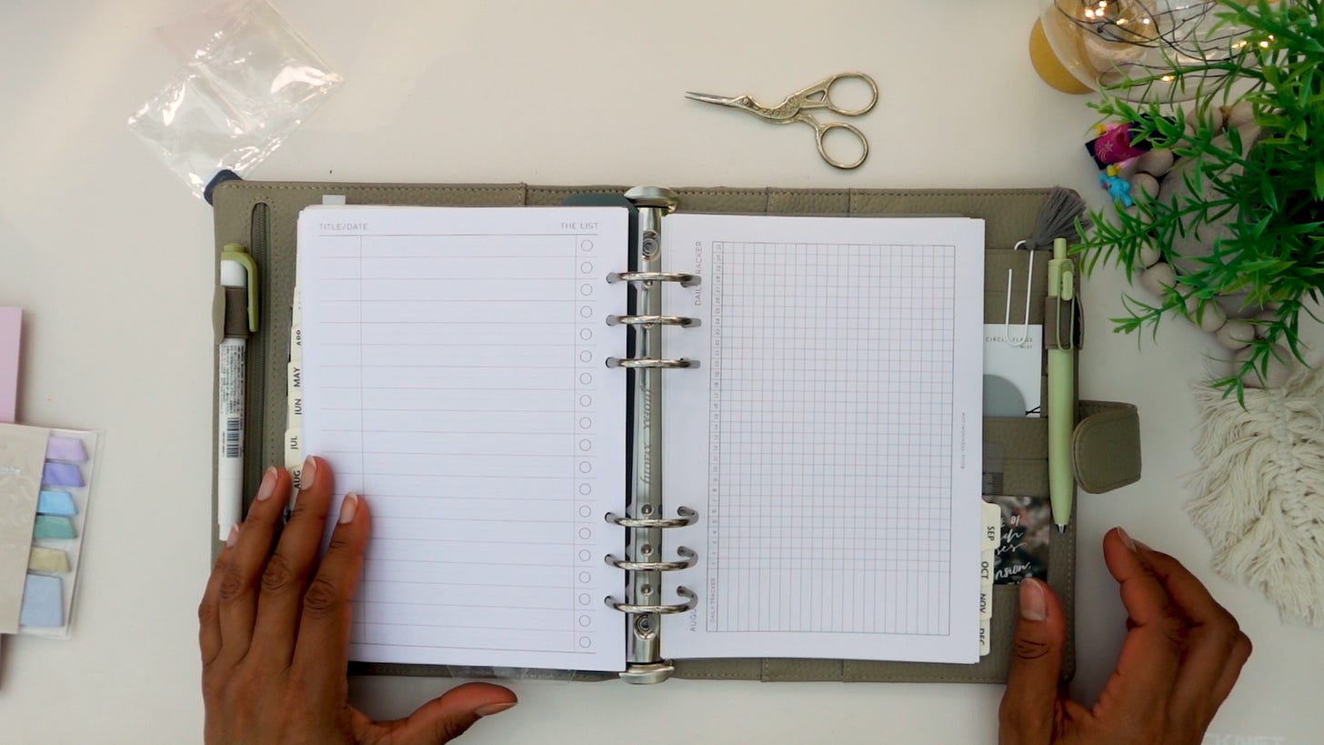 Inbox and tracker inserts