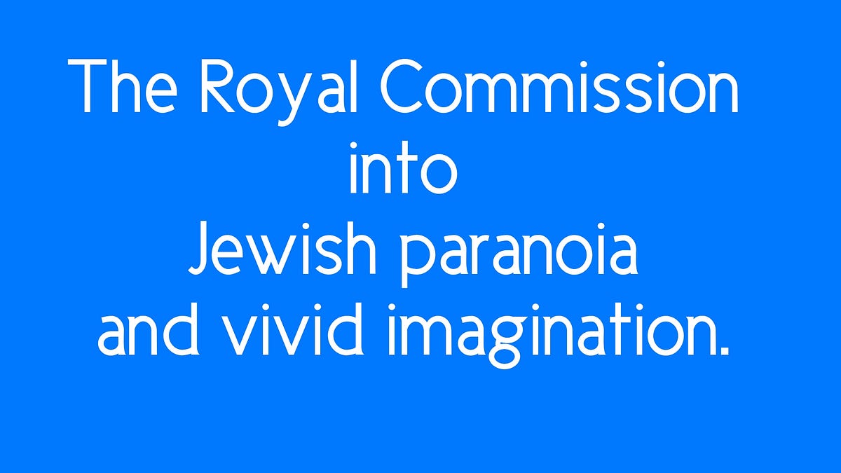 Jewish paranoia...