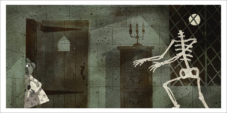 The Skull - Pg. 64-65 - Give Me That Skull [PRINT], Jon Klassen
