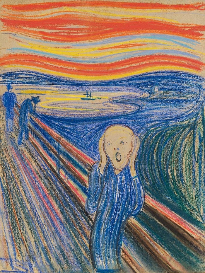 Edvard Munch, The Scream, 1895 (Pastel) Edvard Munch, The Scream, 1895 (Pastel)