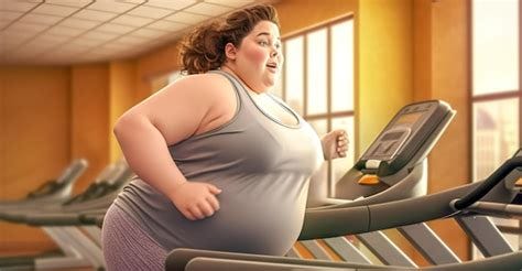 Premium AI Image | Obese fat young woman exercising in gym concept of weight loss and healthy ... Premium AI Image | Obese fat young woman exercising in gym concept of weight loss and healthy ...