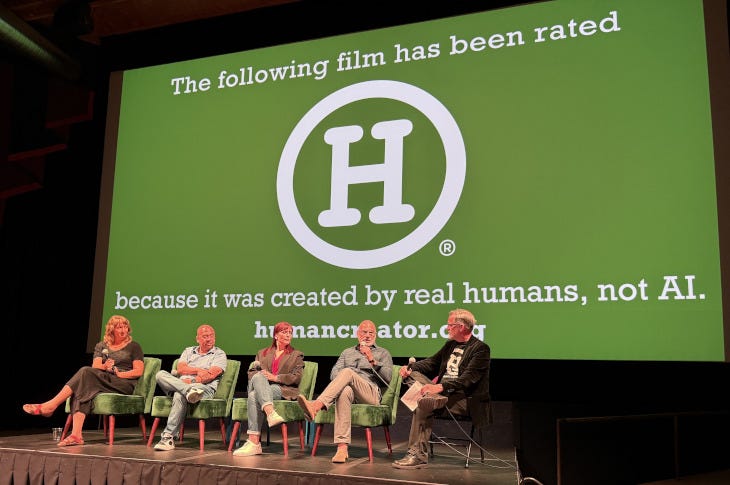 Left to Right: Ghost in the Machine event panelists Hazel Briar, PhD; Jack Phan; Delfina Homen; and David Cress with moderator Ned Hayes