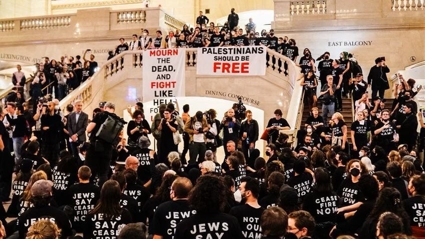We shut down Grand Central station to demand a ceasefire. - JVP