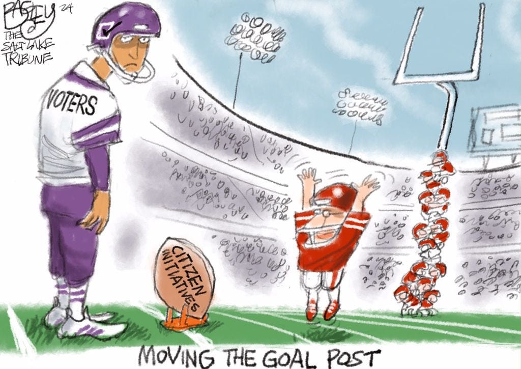 Pat Bagley's cartoon on citizen initiatives in Utah