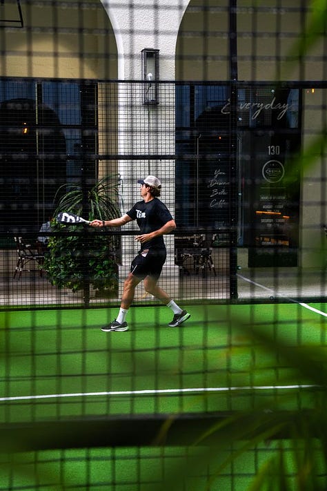 Padel court at Thesis Hotel in Coral Gables