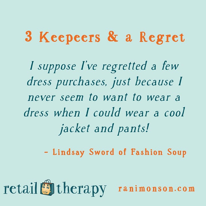 3 Keepers & a Regret: Lindsay Sword