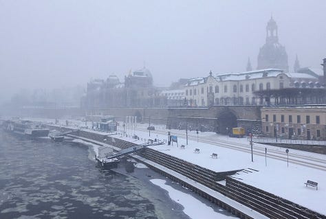 Dresden in the snow