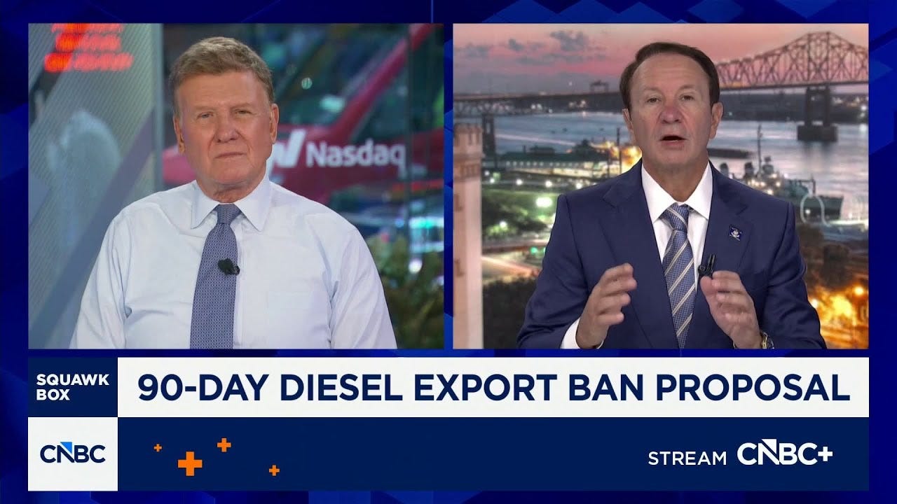 Louisiana governor: Americans are subsidizing Europe's problems on diesel Louisiana governor: Americans are subsidizing Europe's problems on diesel