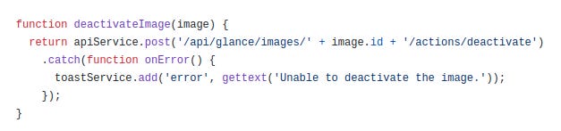 Deactivate image function