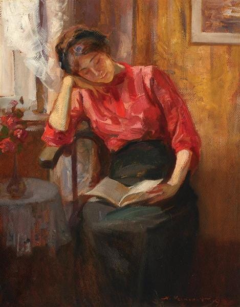 Reading, 1919 - Nicolae Vermont - WikiArt.org