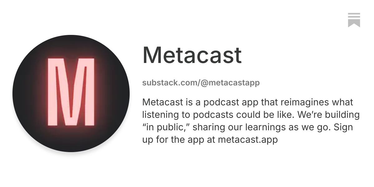 Metacast | Substack