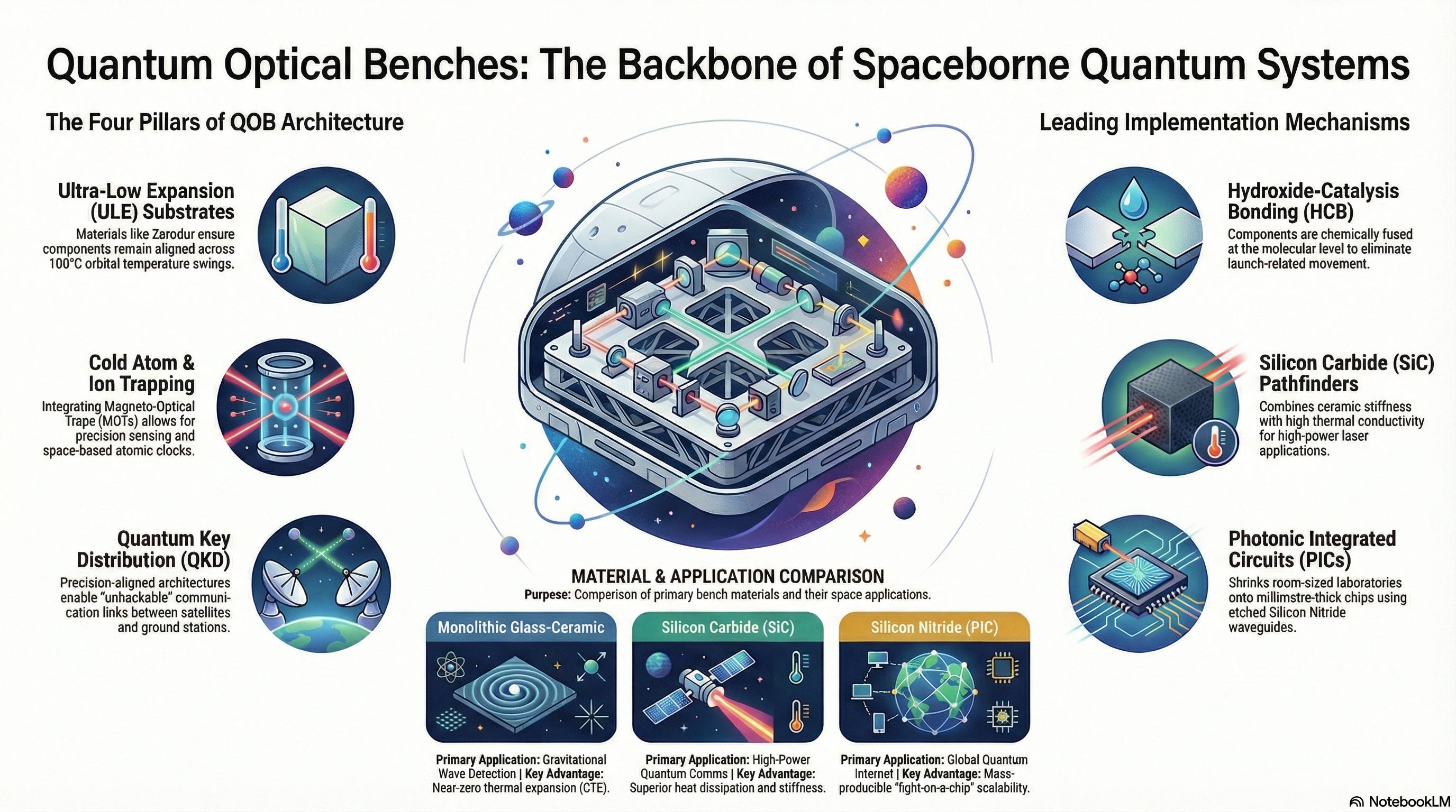 Quantum Optical Benches for Spacecraft [Innovation]