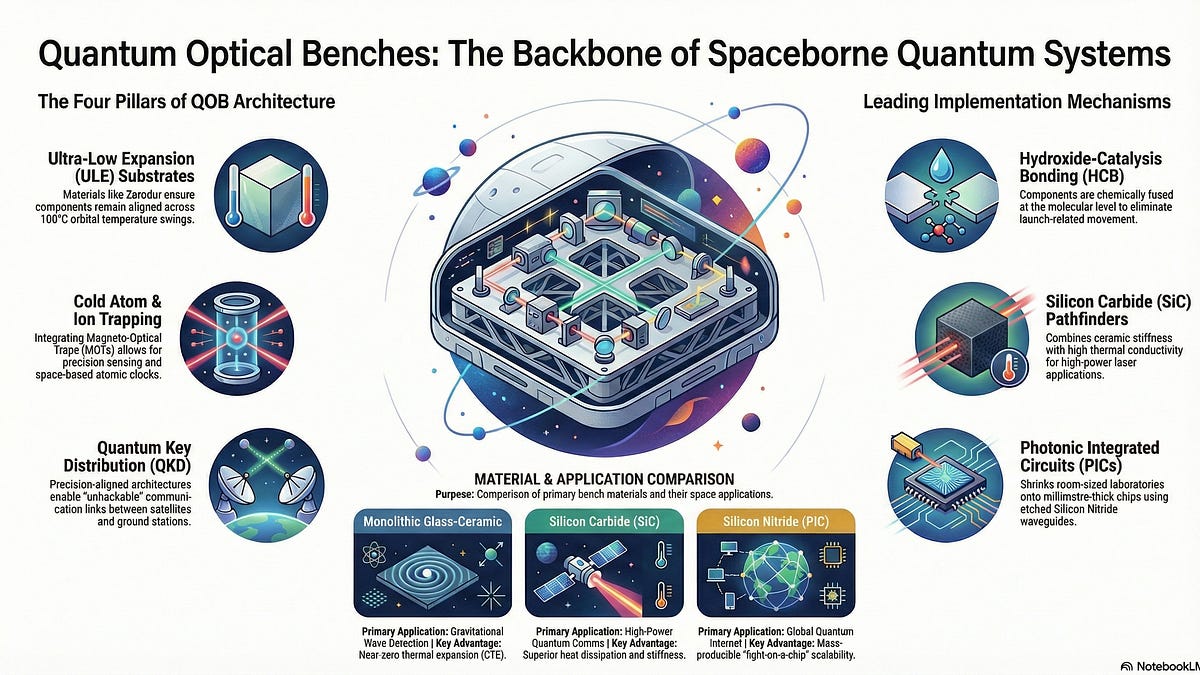 Quantum Optical Benches for Spacecraft [Innovation]