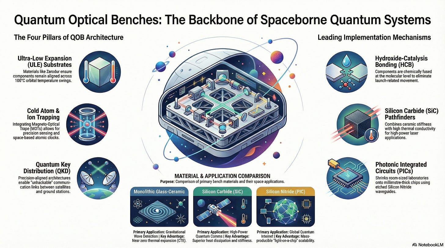 Quantum Optical Benches for Spacecraft [Innovation]