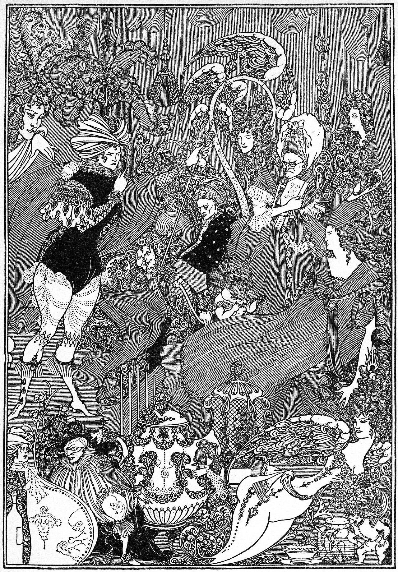 Ink illustration by Beardsley