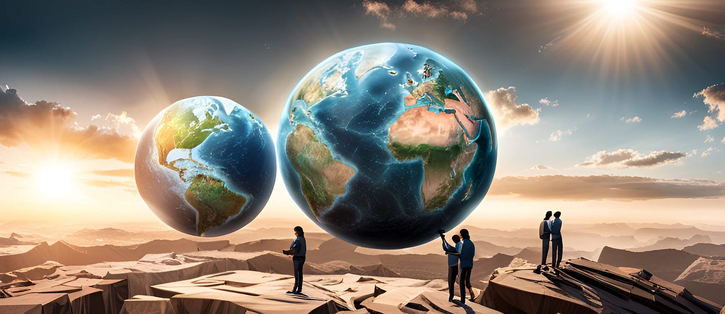 Team collaborating across the globe. Image by Stability AI.