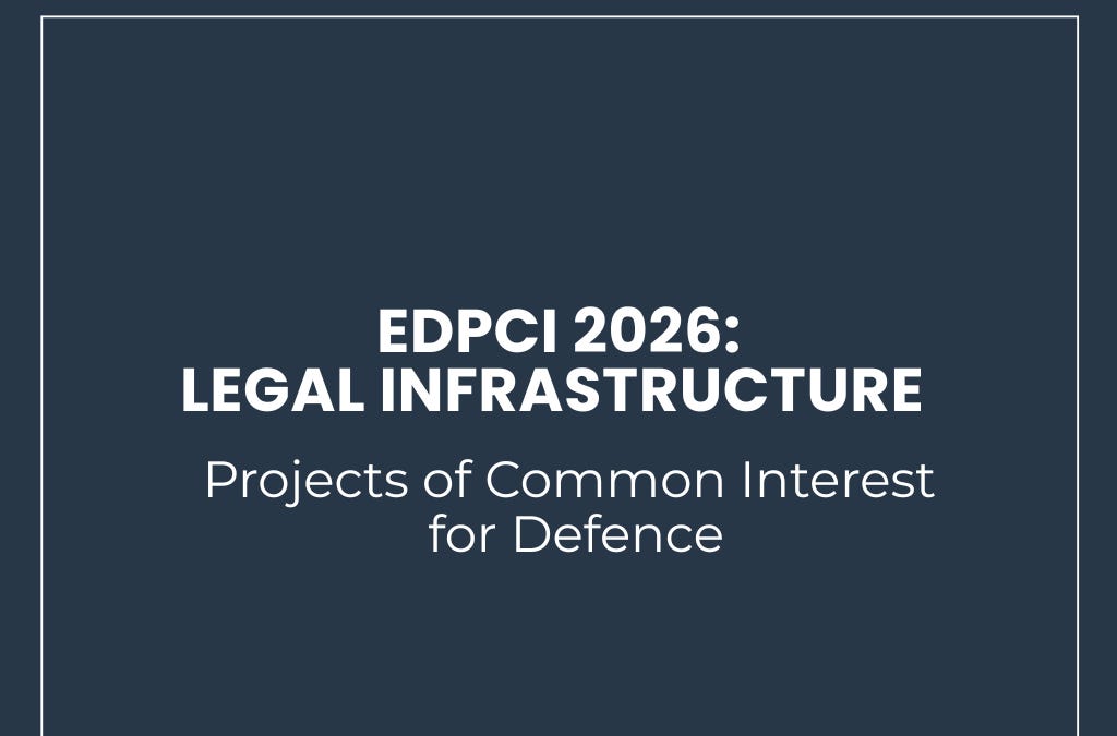 Edip Principles European Defence Projects of Common Interest: Legal Framework and ...