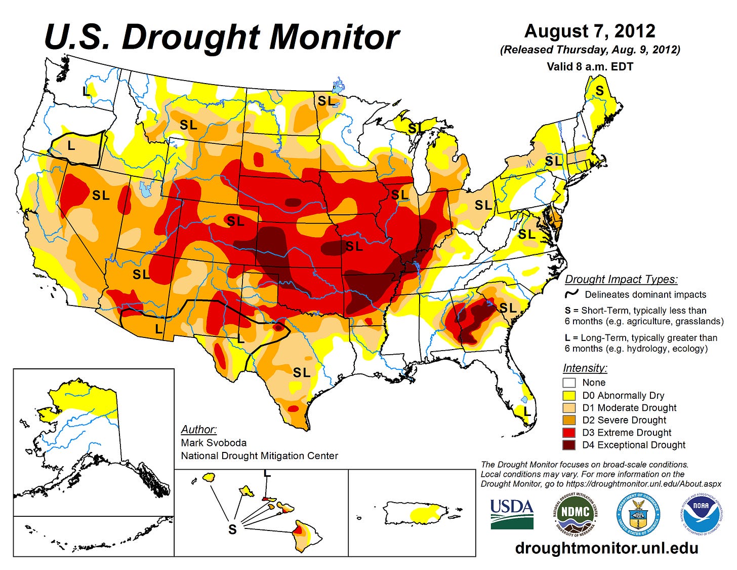 Drought Monitor for usdm