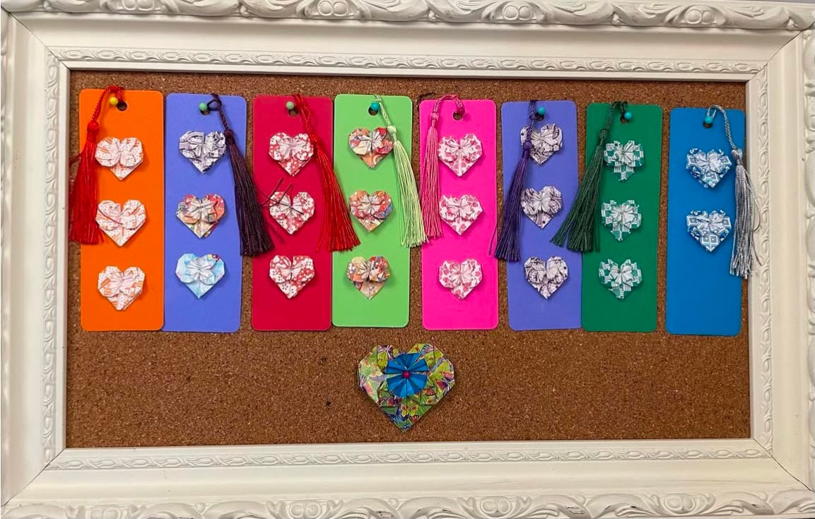Origami bookmarks