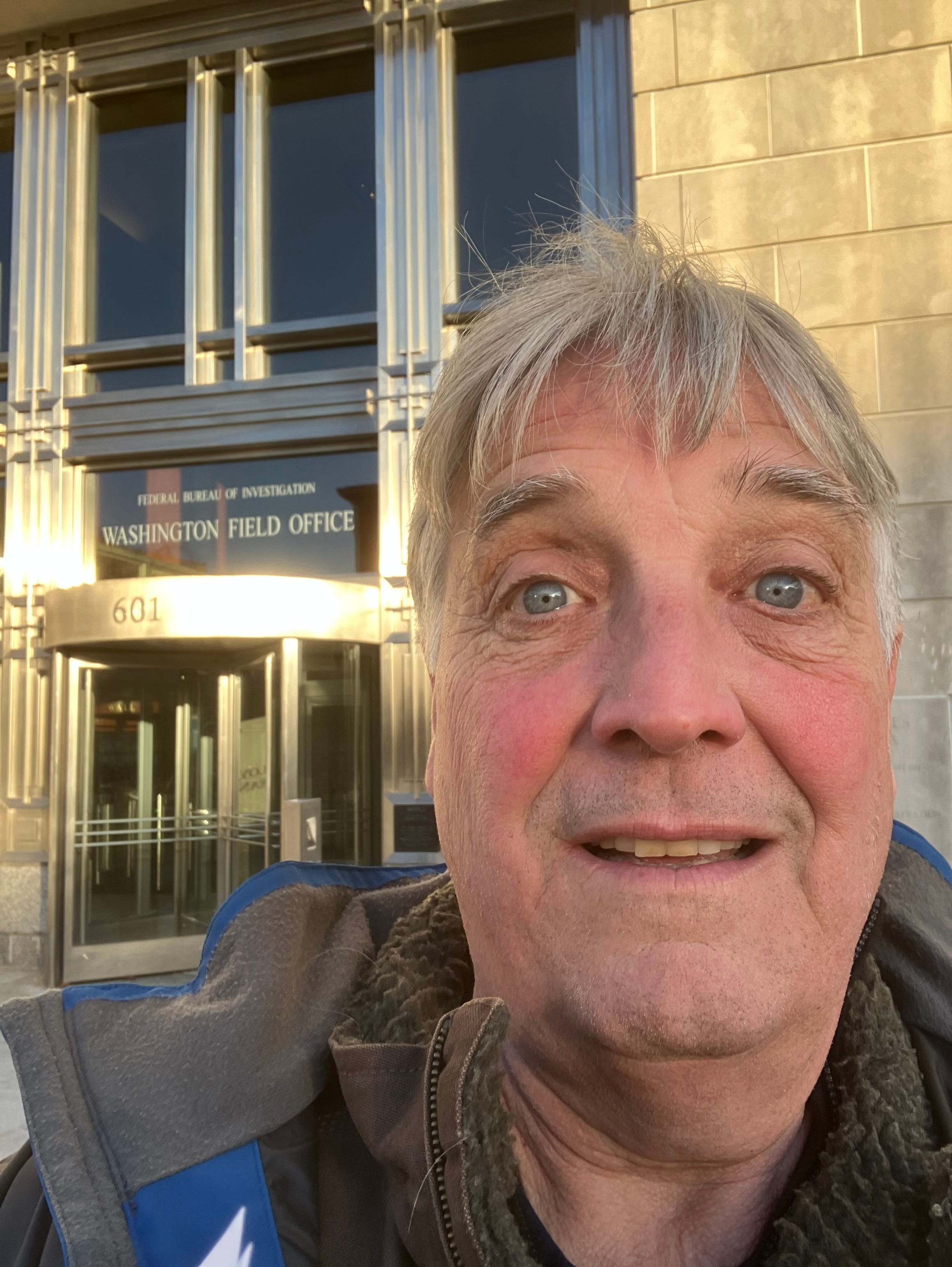 DROPPING BY TO SAY HI AT THE F-B-I