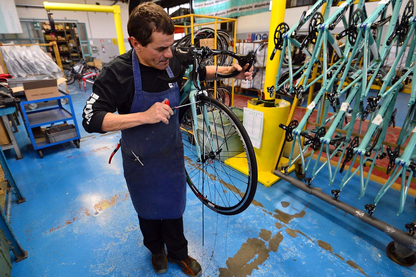 ITALY-CYCLING-BIANCHI-FACTORY