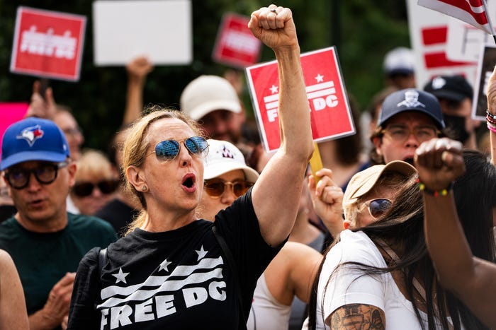 DC residents rally against Trump's Federal takeover of city police