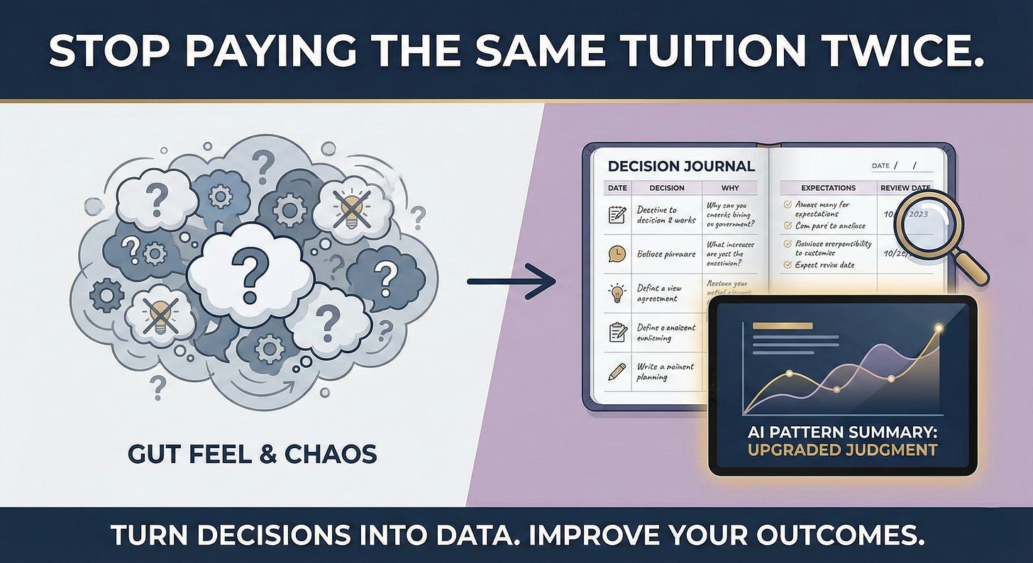 Decision Journal: The Judgment Upgrade Loop.