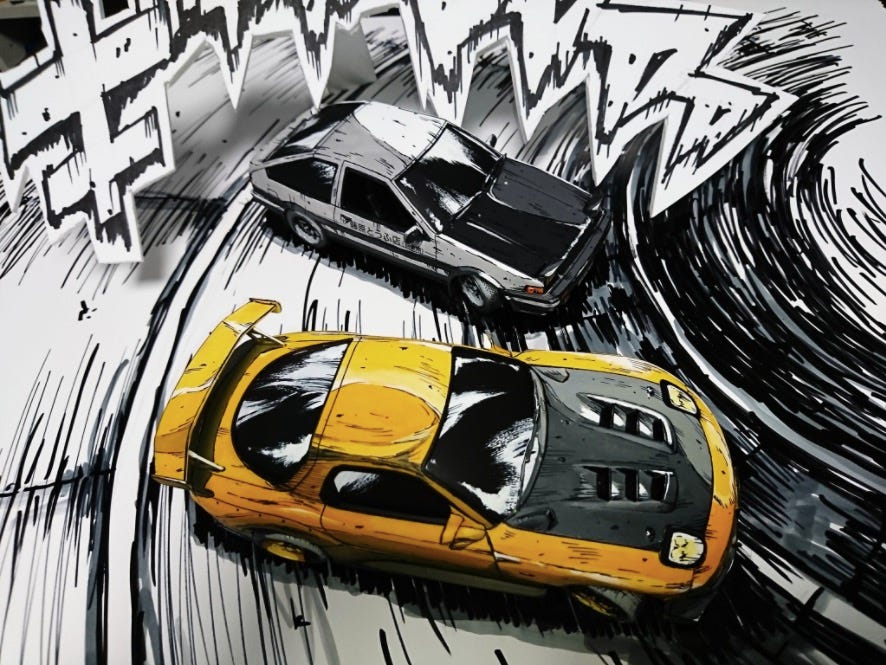 ART CORNER: Japanese artist recreates Initial D touge scenes with amazing model cars | Japanese Nostalgic Car ART CORNER: Japanese artist recreates Initial D touge scenes with amazing model cars | Japanese Nostalgic Car