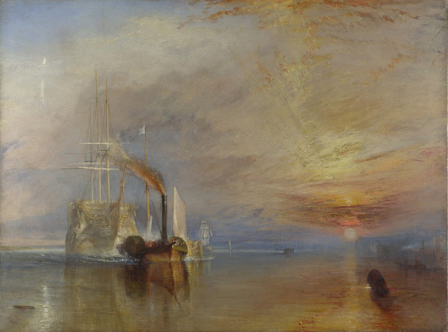 J. M. W. Turner, The Fighting Temeraire, 1839. National Gallery, London. J. M. W. Turner, The Fighting Temeraire, 1839. National Gallery, London.