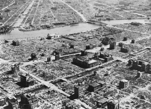 On the night of March 9-10, 1945, 279 B-29s dropped 1,665 tons of bombs on Tokyo, leveling 15.8 square miles of the city, killing 88,000 people, injuring another 41,000, and leaving another million homeless. This is the result. (https://commons.wikimedia.org/wiki/File:Tokyo_1945-3-10-1.jpg) On the night of March 9-10, 1945, 279 B-29s dropped 1,665 tons of bombs on Tokyo, leveling 15.8 square miles of the city, killing 88,000 people, injuring another 41,000, and leaving another million homeless. This is the result. (https://commons.wikimedia.org/wiki/File:Tokyo_1945-3-10-1.jpg)