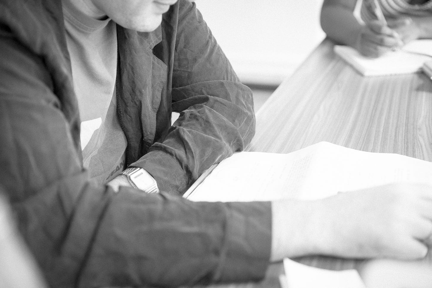 Actor reading their script