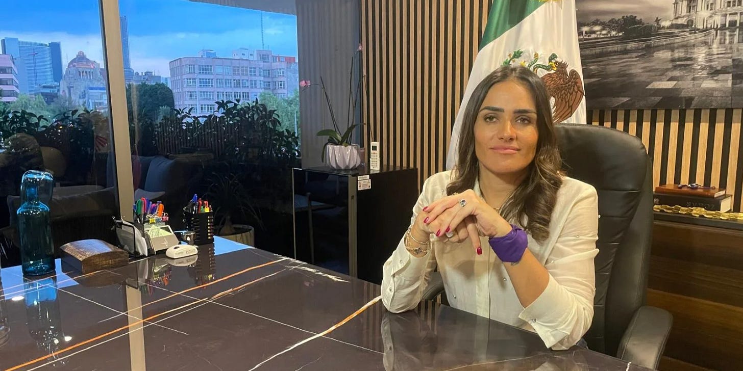 Alessandra Rojo de la Vega, en su oficina, en la Alcaldía Cuauhtémoc, este lunes