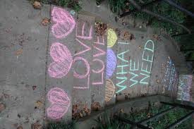 Chalk messages at Arlington home of top ...