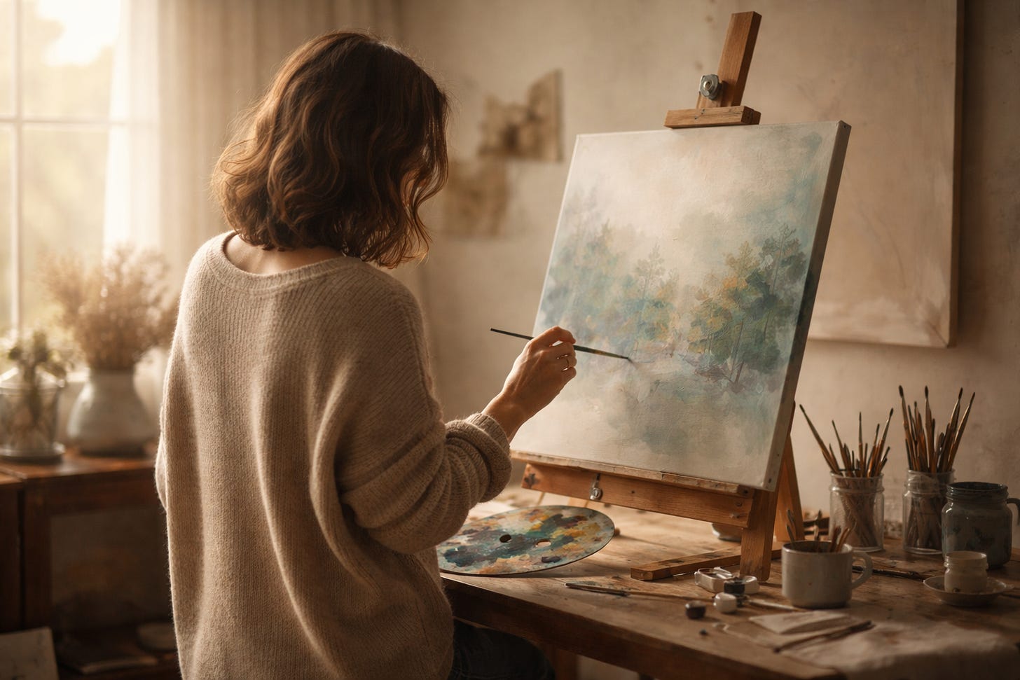 artist painting artist painting