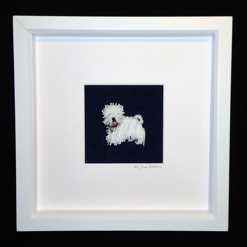 Beaded Westie West Highland White Terrier Framed Pet Portrait Etsy Beadwork Artist Boston Spring Sale Beaded Westie West Highland White Terrier Framed Pet Portrait Etsy Beadwork Artist Boston Spring Sale
