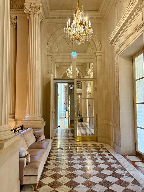 The elegant halls of the Hôtel de Crillon today.