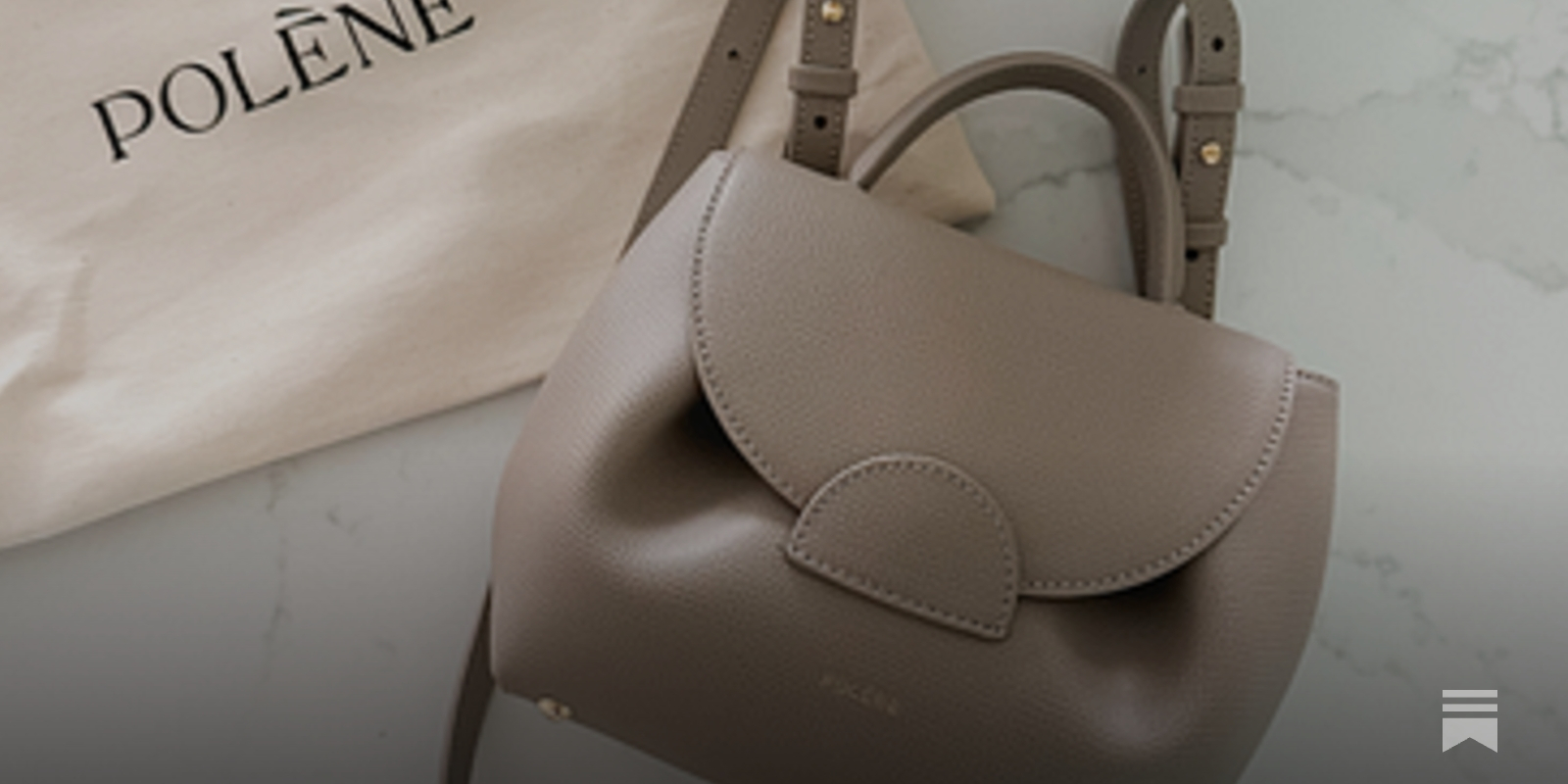 Polène ポレーヌ Numéro Un Nano グレージュ Polene Numero Un Nano in Textured Grey ($380)