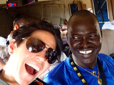 Selfie on the UN helicopter