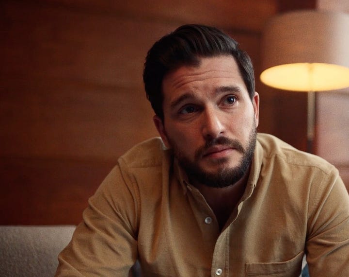 photos of Leslie Rose, left, and Kit Harrington, right