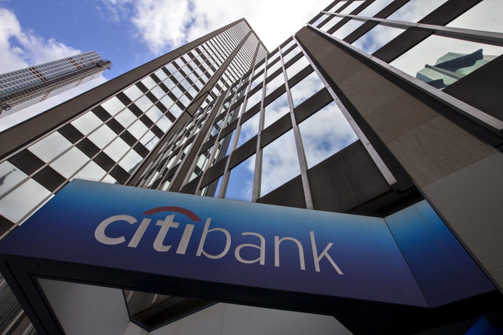 Exterior view of the Citibank corporate headquarters in New York, U.S. on May 20, 2015