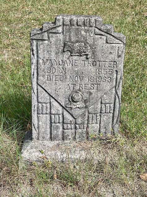 Headstones of Jack and Mary Jane Trotter
