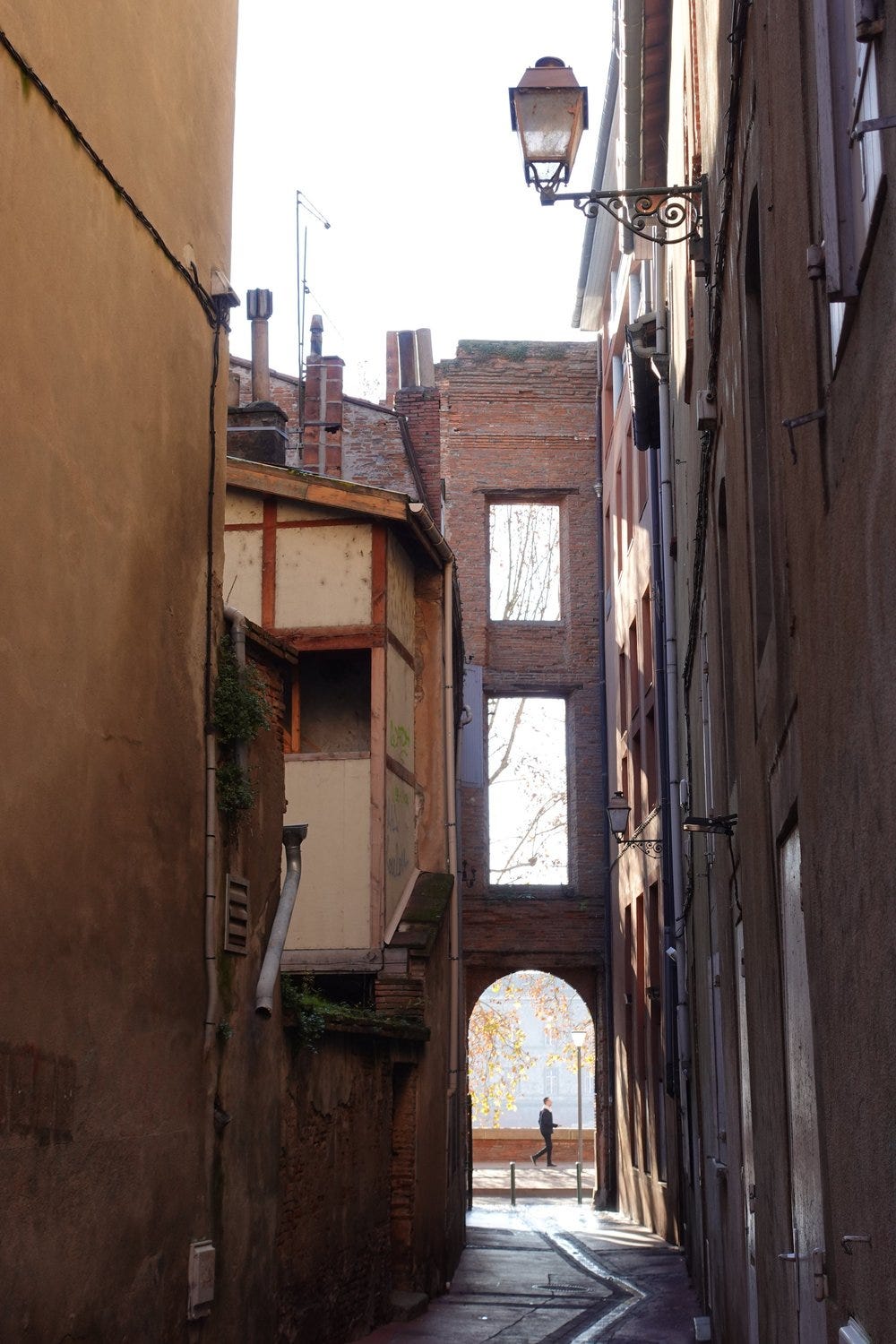 Beautiful street architecture at Toulouse, France Beautiful street architecture at Toulouse, France
