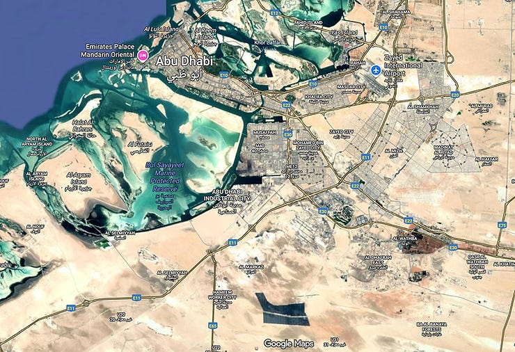 Al Dhafra solar plant map image