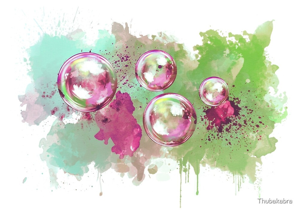 Watercolor soap bubble painting" by Thubakabra | Redbubble