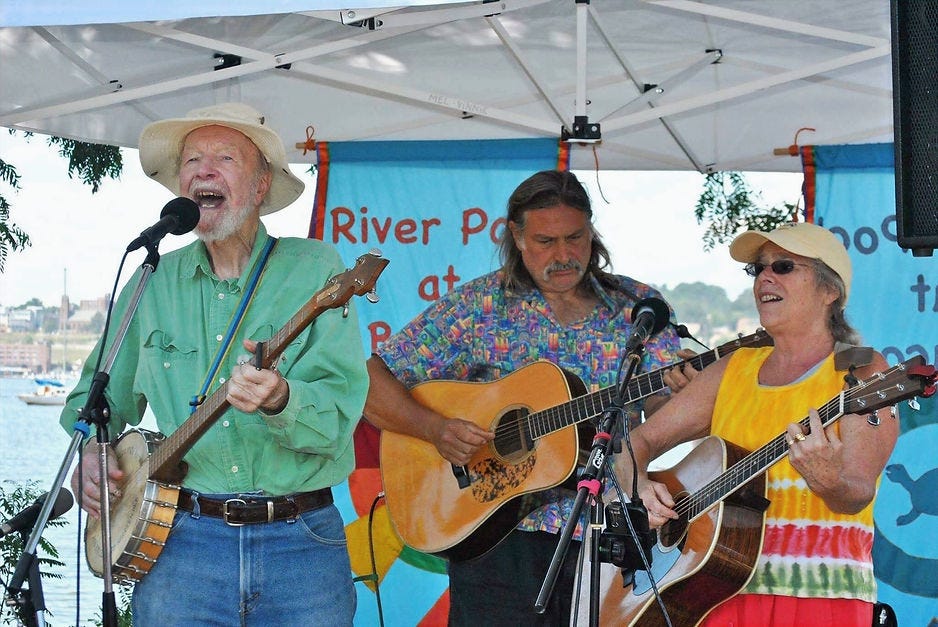 Pete Seeger, Vinnie Cerniglia and Maryellen Healy in 2012 (COURTESY) Pete Seeger, Vinnie Cerniglia and Maryellen Healy in 2012 (COURTESY)