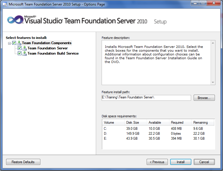 Tf Windows Cài đặt Team Foundation Server 2010 trên Windows 7