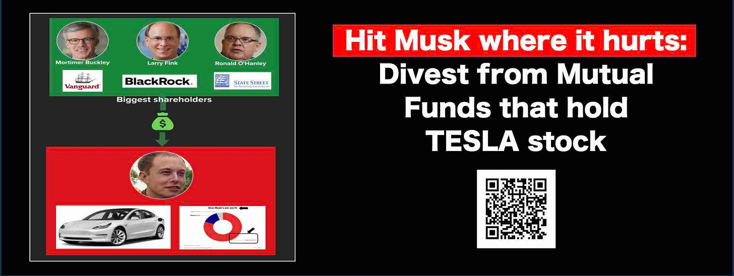 Divest from Mutual Funds with TESLA stock