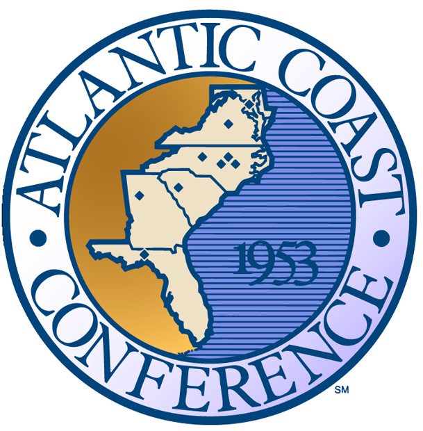 Atlantic Coast Conference Logo Primary Logo (1991-1997) - Primary roundel logo with the full conference name, the 1953 founding year, and diamonds marking the location of member institutions & their home states. Florida State University joined in 1991 prompting the logo to be changed, adding the state of Florida. SportsLogos.Net
